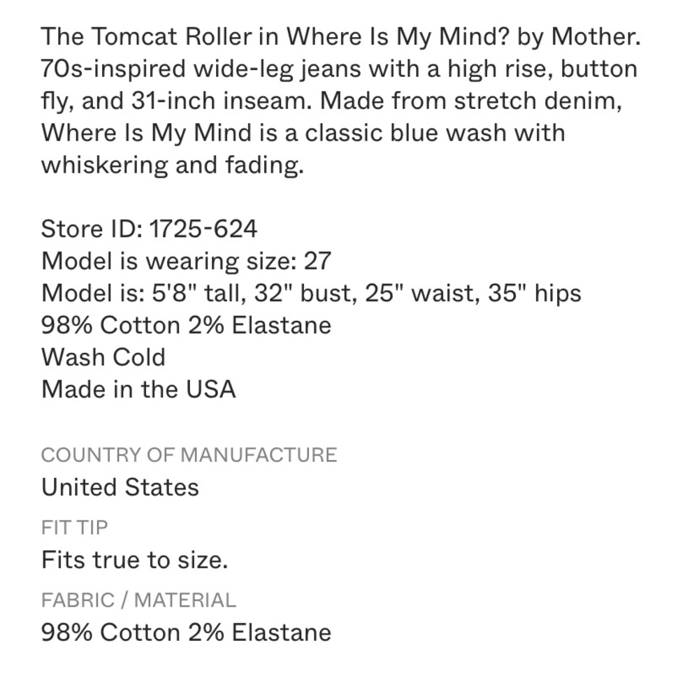 MOTHER Blue Flare & Wide Leg Jeans - Picture 2 of 13